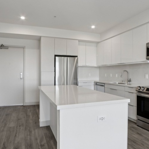 Well-lit kitchen with ample counter space
