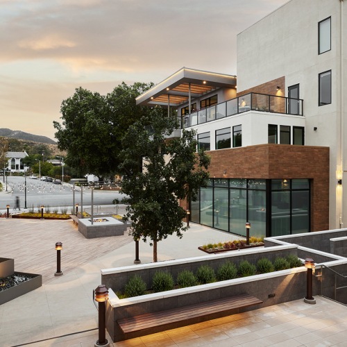 Access To Resident Only Amenities outdoor courtyard with trees and seating