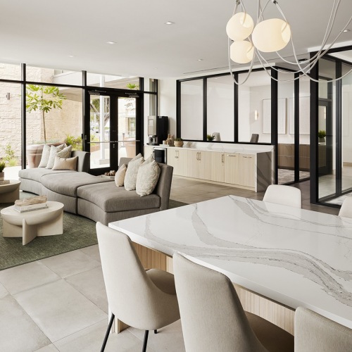 Access To Resident Only Amenities lounge with desks and seating
